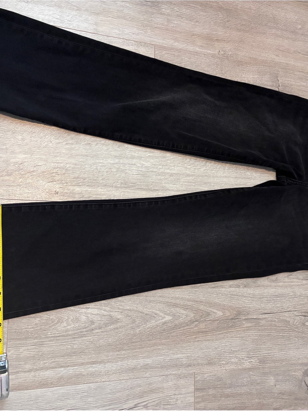 Pistola Black Flare Jeans Size 25 High Rise Raw Hem Stretch Denim - Picture 10 of 11